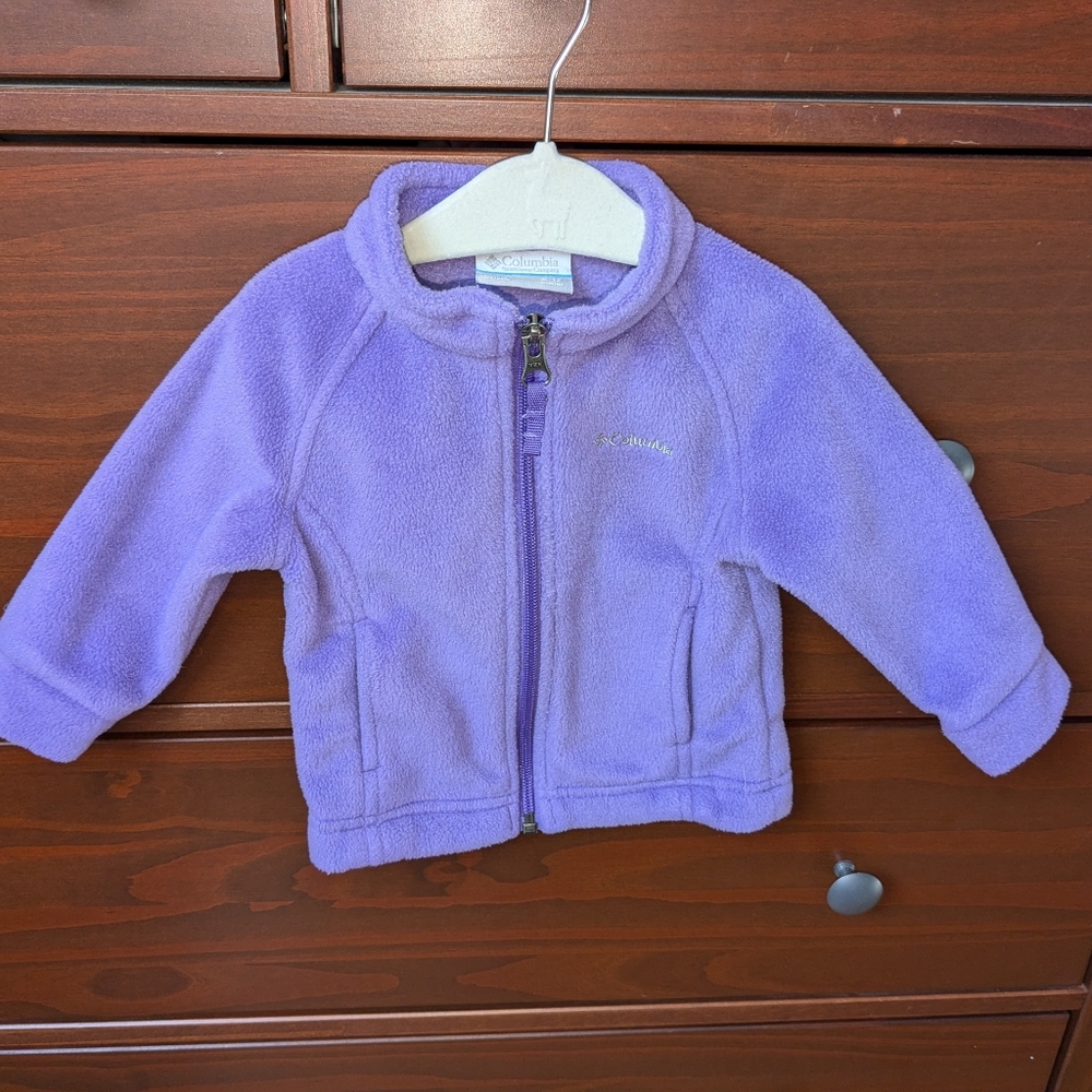 Columbia fleece jacket purple sz 6-12 mo